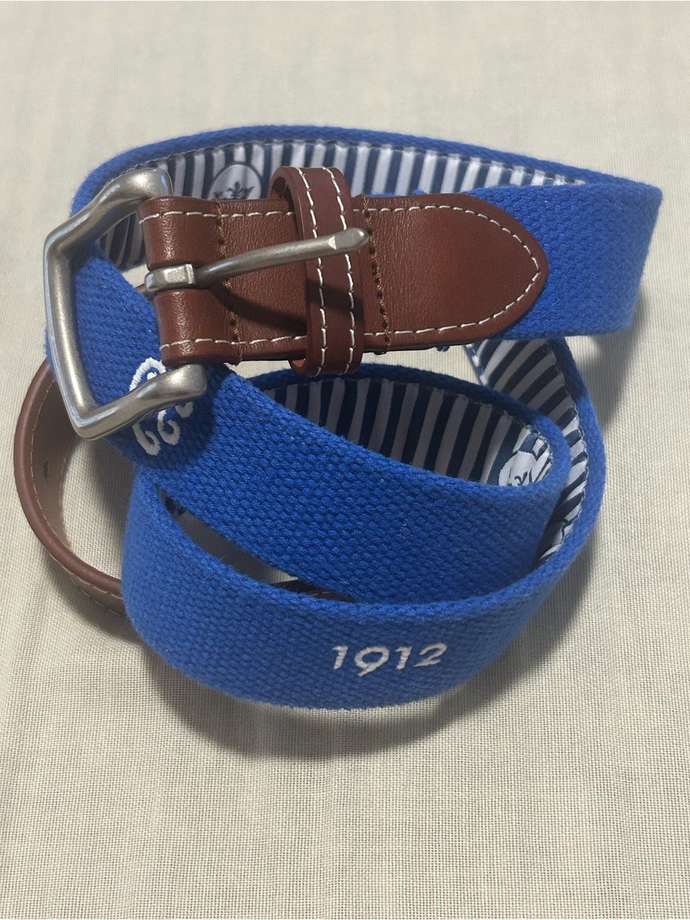 Peter Millar Lakewood Country Club Blue Woven Belt Size 38